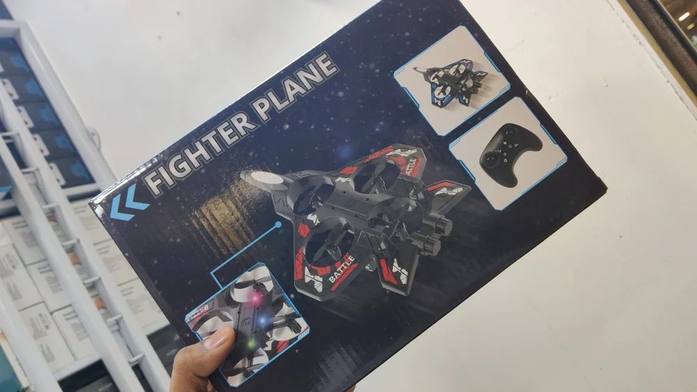 RC Jet Fighter Plane for Kids – LED Lights, Rechargeable High Speed Flying Toy